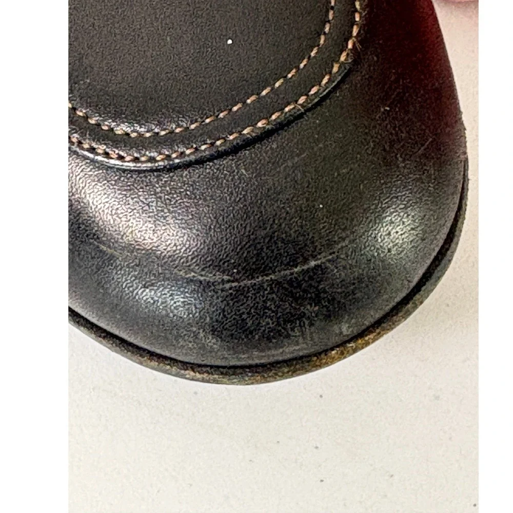 Gucci Loafers Mens 9.5 E Black Leather Crest Embossed Slip On Italy Dress Shoes‎